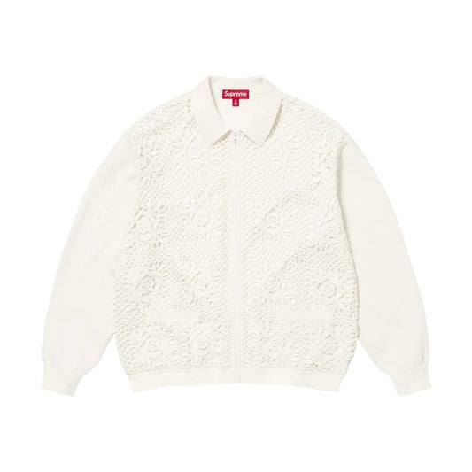 Supreme Crochet Cardigan White