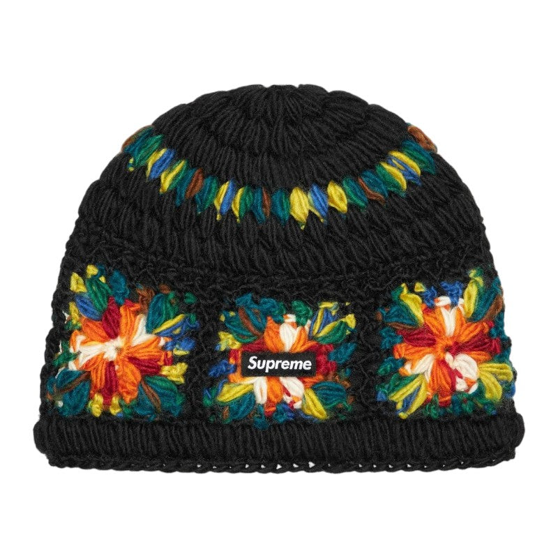 Supreme Crochet Beanie Black SS25