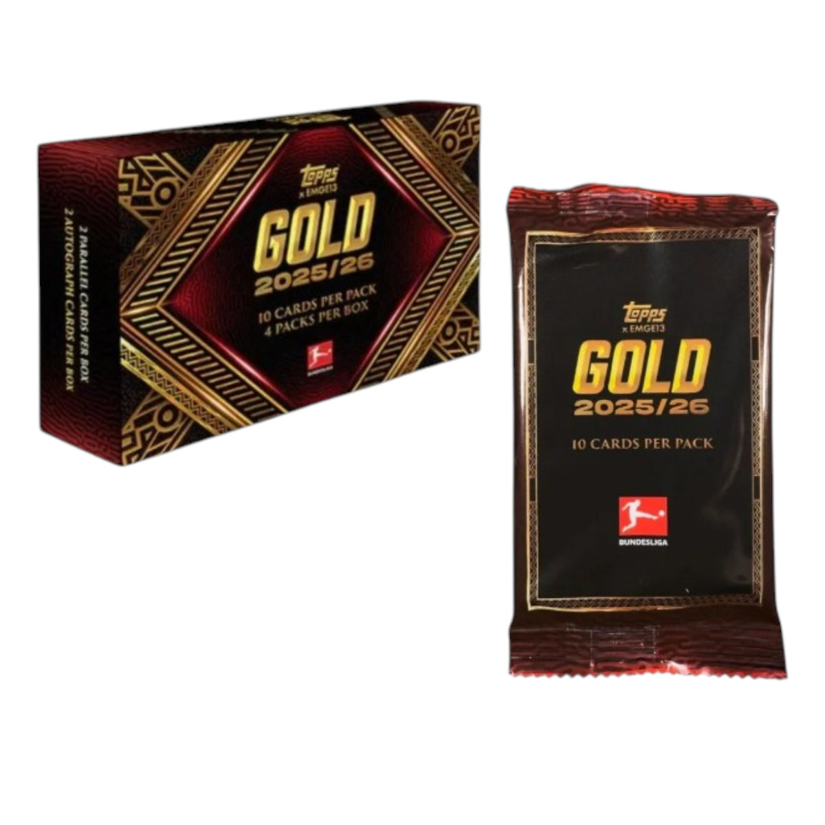 1x Topps Bundesliga Gold Hobby Box 2025-26 Booster Pack
