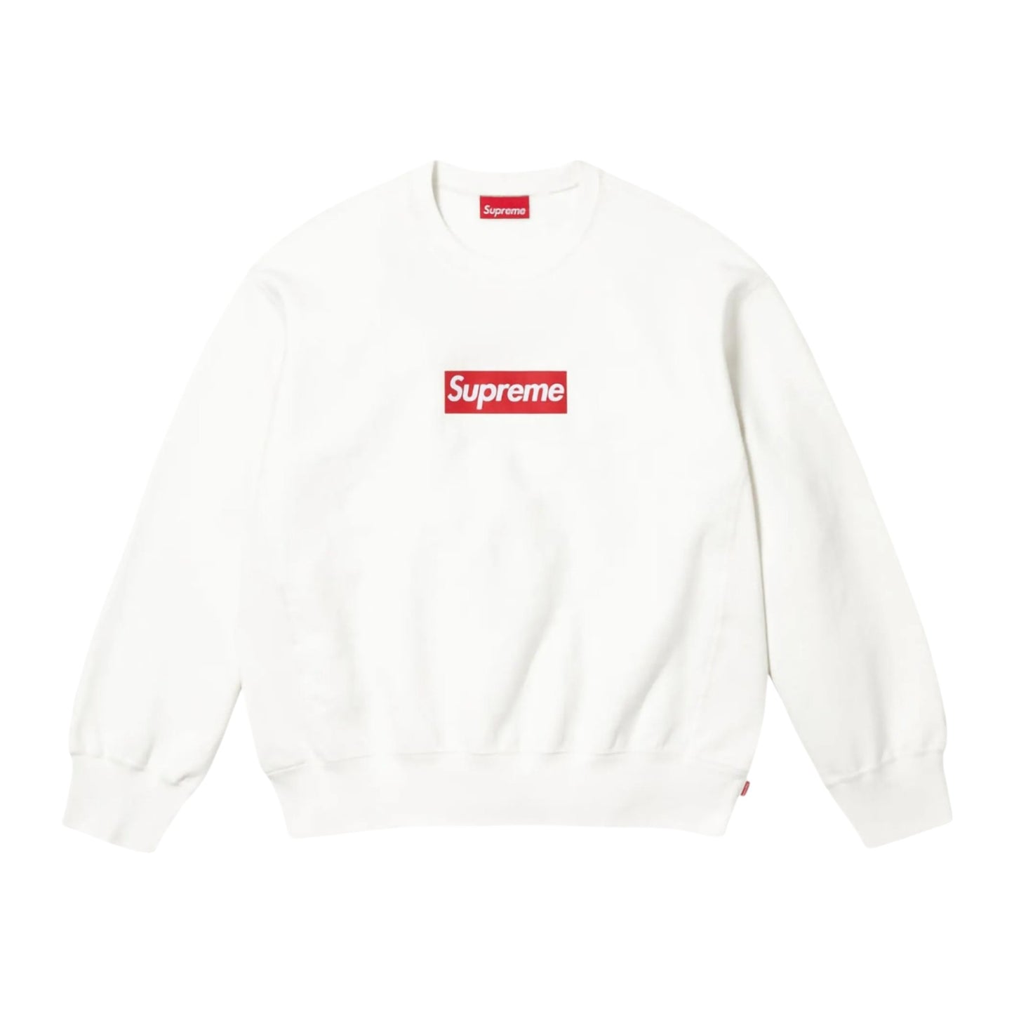 Supreme Box Logo Washed Crewneck White SS25
