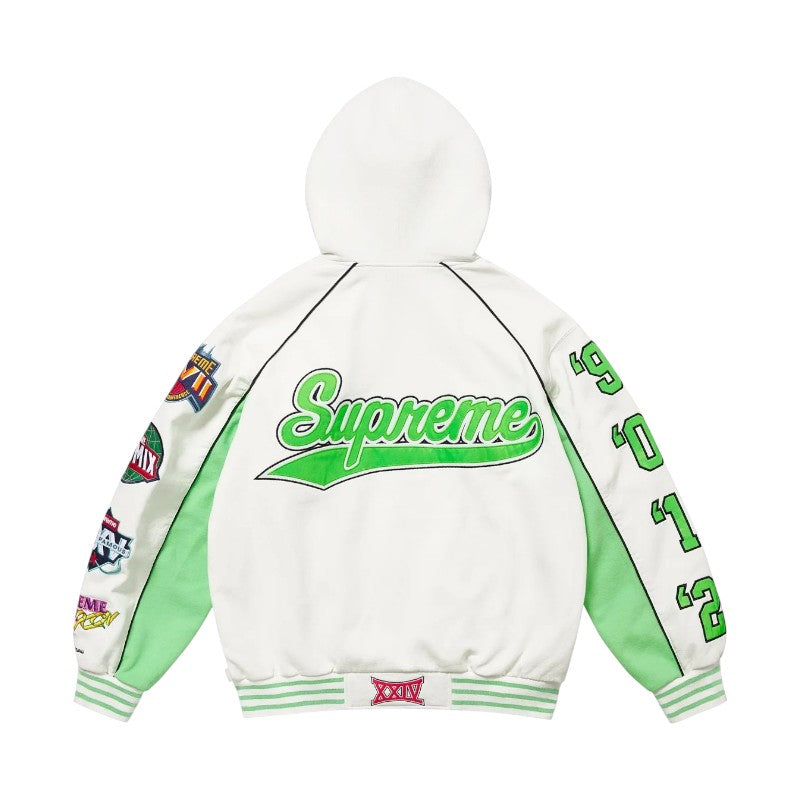 Supreme Playoffs Zip Up Hooded White SS25