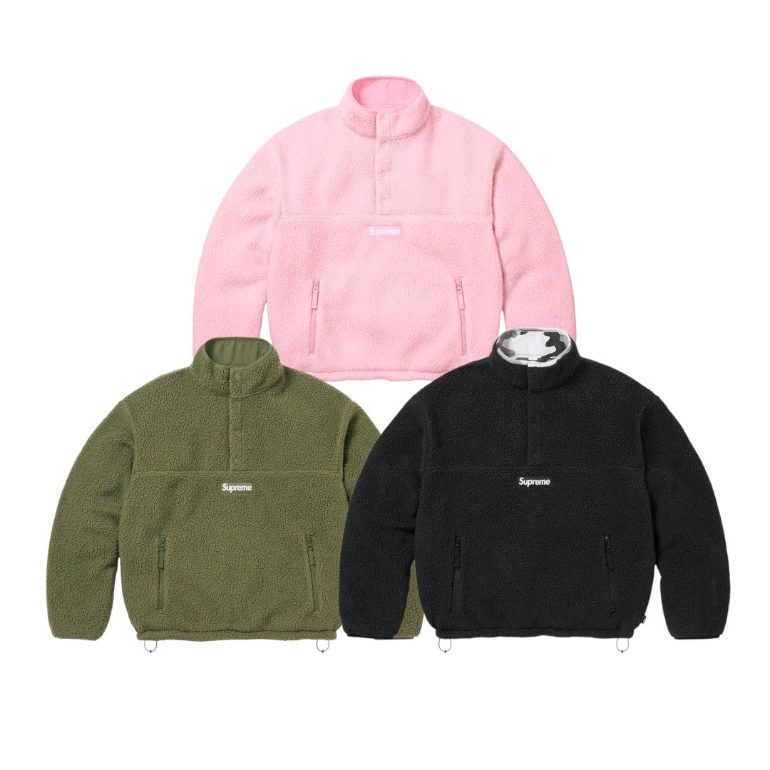 Supreme Polartec Shearling Reversible Pullover – SoleSort