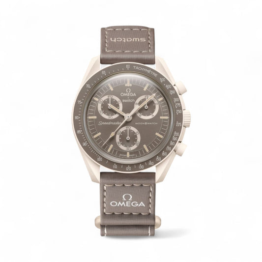 Swatch x Omega Moonwatch on Earth Desert
