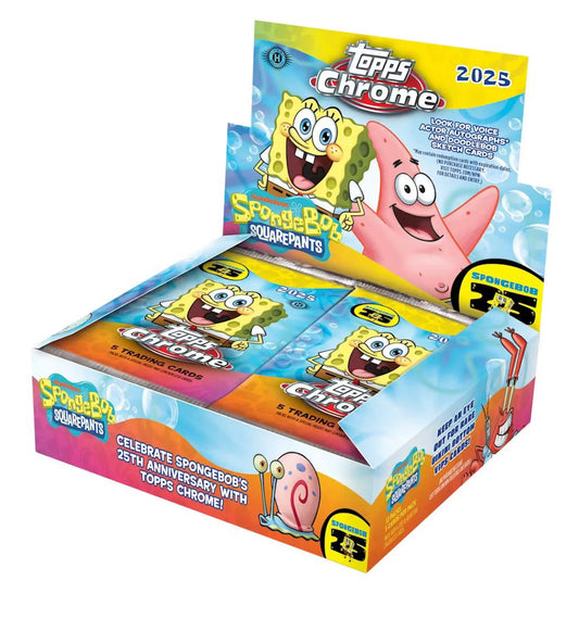 Topps Chrome Spongebob 25th Anniversary Hobby Box 2025