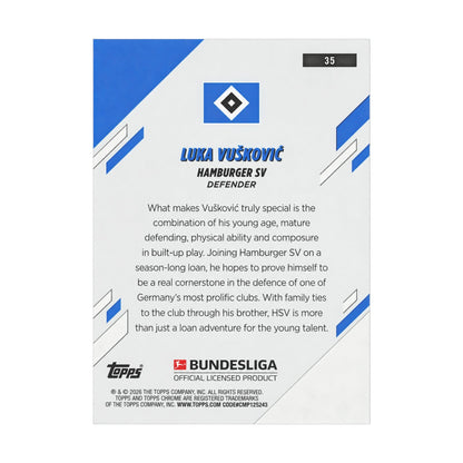 Topps Bundesliga Chrome 25/26 Luka Vuskovic RC Hamburger SV Base