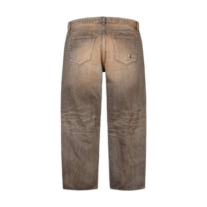 Supreme Distressed Loose Fit Selvedge Jeans Grey