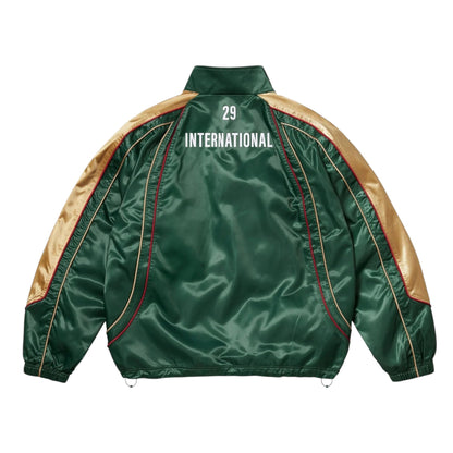 Supreme Satin Piping Track Jacket Green