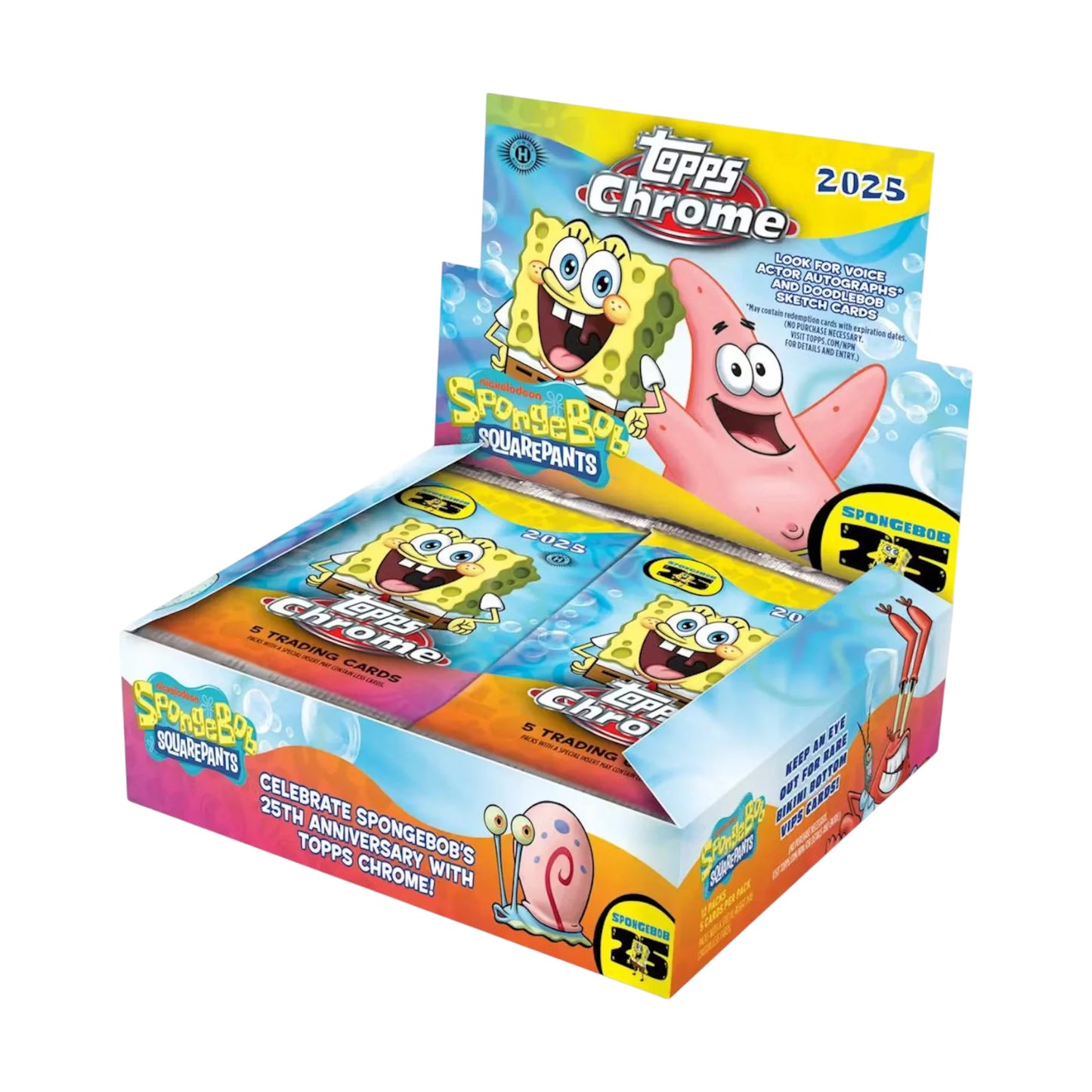 Topps Chrome Spongebob 25th Anniversary Hobby Box 2025